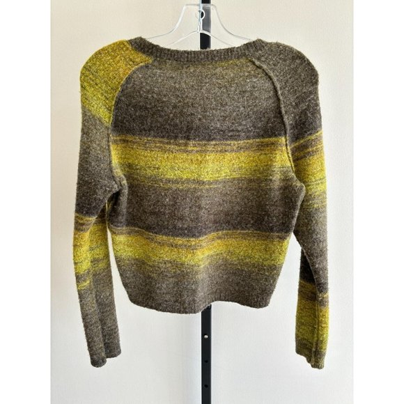 Prana Women's Green Striped Wool Blend Sweater Size XS (33193) - Picture 2 of 3